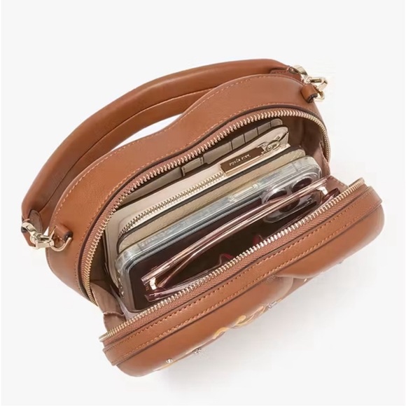 ♠️kate spade 3D Pretzel Big Apple Embellished Puffy Crossbody Bag NWT - Picture 5 of 16